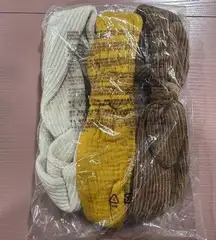 New Old Navy 3 pack Ribbed Headwraps