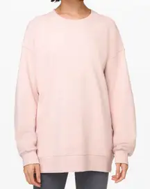 Lululemon Perfectly Oversized Crew Neck Sweatshirt Size 20 Light Pink