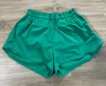 Lululemon Hotty Hot High-Rise Lined Short 2.5" Kelly Green Women Size 4