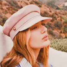 Lack of Color Lola Pink Suede Newsboy Cap Coquette Slouch Hat (small / 55cm)