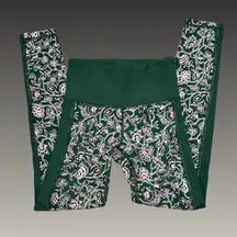 Athleta Affirmation 7/8 Tight Leggings W/ Mesh Sides - Dragonfly Green Sz XXS