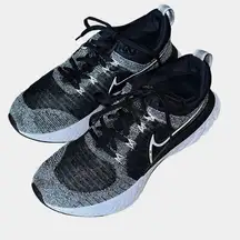 Nike  Womens React Infinity Run FK 2 Oreo Sneaker Shoes Black White Size 7.5