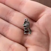 Vintage 925 Sterling Silver Baby Infant High Chair 3D Pendant Bracelet Charm