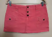 Tilt Juniors Y2K Skort‎ Cargo Button Fly Pockets Shorts Pink Golf Tennis Size 3