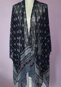 Lane Bryant Kimono Sheer Open Front Swiss Dot Boho Shawl Wrap Cardigan