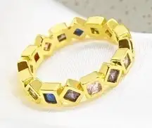 Colorful Cubic Zirconia Band