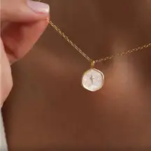 Cross Necklace - White