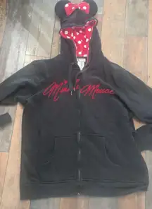 Disney Parks Minnie Mouse XXL Zip-Up Hoodie – Adorable Polka Dot Ears!