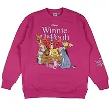 Vintage Disney Winnie The Pooh Oversized Crewneck Sweatshirt in Pink Size M