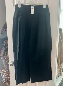 NEW! Abercrombie and Fitch Black Linen Pant Size Large