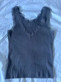 Ronnie V-Neck Lace Tank Top