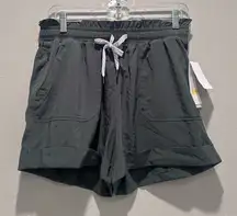 NWT Zella Drawstring Camp Shorts Urban Green Pockets Lightweight UV Sz Medium