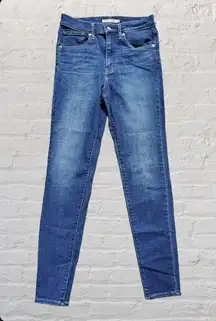 Levis Red Tab Womens Size 28 Mile High Super Skinny Blue Jeans Denim EUC