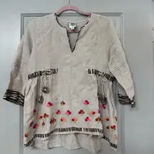 Ivy Jane Linen Embroided Top