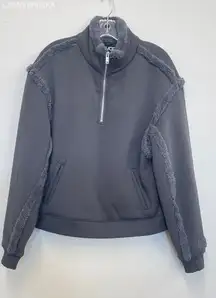 UGG Black Lydi Bonded‎ Fleece Half Zip Pullover - Size M