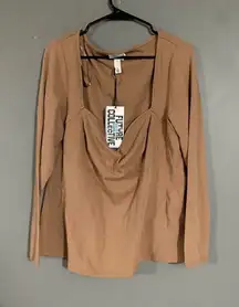 Future Collective Reese Blutstein Long Sleeve Sweetheart Corset Top 1X NWT