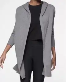 Athleta Highland Wrap Open‎ Cardigan Sweater Large Gray Style 291883