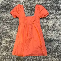 Wild Fable Coral Puffy Sleeve Dress