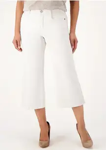 NWOT NYDJ Wide Leg Crop Denim In Optic White Cool Embrace Size‎ 6 Petite