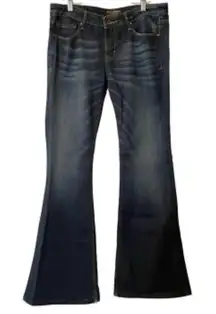 Cult of Individuality Women s Dark Blue Flare strechy Jeans