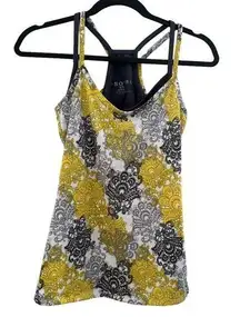 🔵 SALE 3/$25 SOYBU YELLOW GRAY PRINT ATHLETICS YOGA TANK TOP XS
