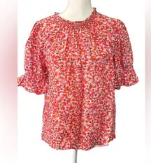 THML Orange Floral Blouse size S