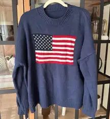 USA flag navy sweater knit ribbed brandy nico american oversized Ralph lauren