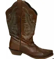 Gypsy Rose Western Boots Embroidered Aztec Leather Womens Size 8.5 LSHE139