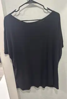 Black Piko Oversized Top