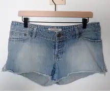 Abercombie & Fitch Vintage Distressed Button Fly Denim Cut Off Shorts size 6