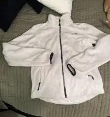 White Northface Zip Up Jacket