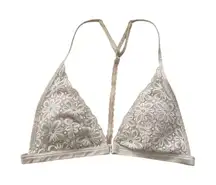 Victoria’s Secret Lace Racerback Triangle Bra Cream Size S Boho Romantic Coastal