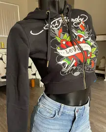 Black ed hardy jacket 