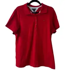 Women’s Tommy Hilfiger Red Polo Button Shirt, Size 1X