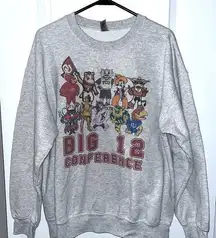 Grey Big 12 Conference Crew Neck Size: L