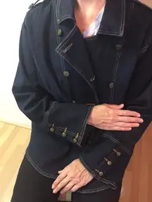 Military Style Jean Jacket 