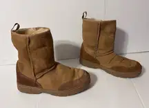 L.L. Bean brown suede lined boots women size 8 M