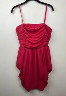 Aidan Mattox Magenta Layered Sleeveless Mini Dress - size 8