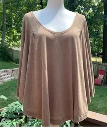 We The Free People XS Flax Jersey Tambourine Top Oversized Swing Trapeze Tee