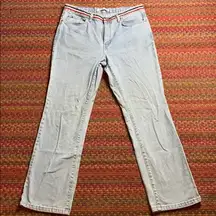 TOMMY HILFIGER LIGHT WASH STRIPED USA WAIST JEANS