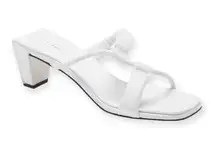 Frame White Slide Leather Sandals EU 39 NEW