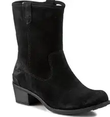 Ugg Briar Ankle Boots Booties Suede Leather Heeled Slouchy Size 7 1/2