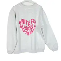 White Fox Boutique 13 Always & Forever Crewneck Sweatshirt Gray Size L/XL EUC