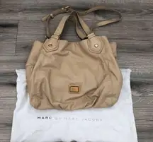 Marc by Marc Jacobs Python Snakeskin Satchel Beige Handbag Shoulder Bag Purse