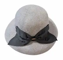 ADORA Classic Gray Hat with Black Ribbon