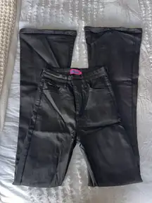 Edikted Black Leather Pants Flare