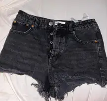 Black Denim Shorts