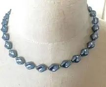 Vintage blue beaded necklace