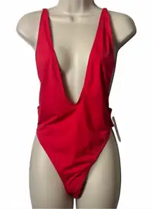 Deep Plunge One Piece Swimsuit‎