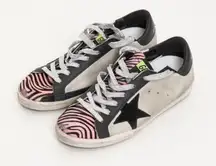 Golden Goose Superstar Ice Suede Pink Zebra sz 39